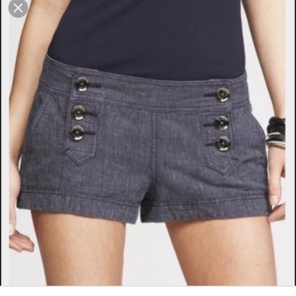 Express gray sailor button shorts!